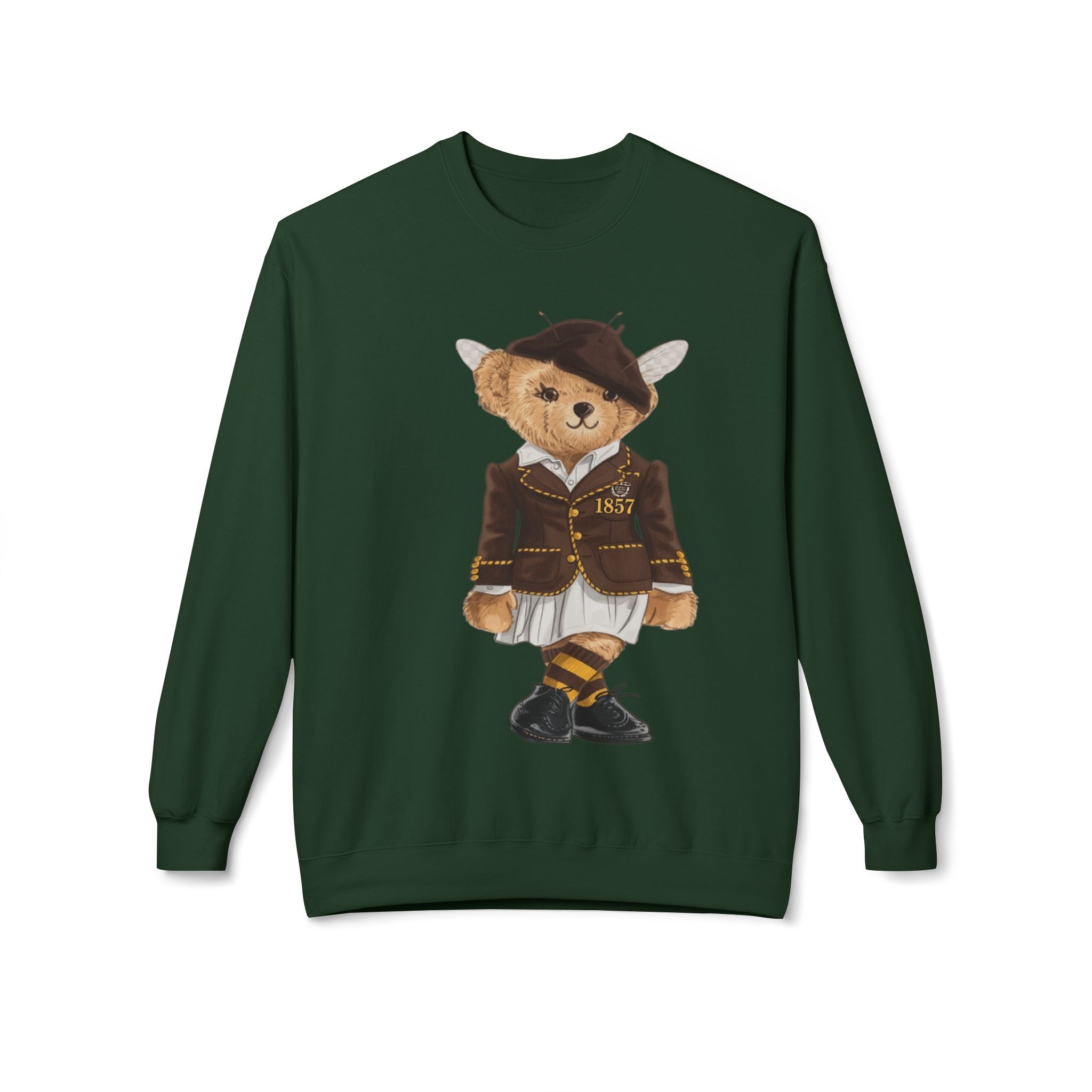 Harris–Stowe HBCU Polo Bear Sweatshirt | HSSU Hornets Teddy | Black Gold Heritage Crew | Yards & Dorms