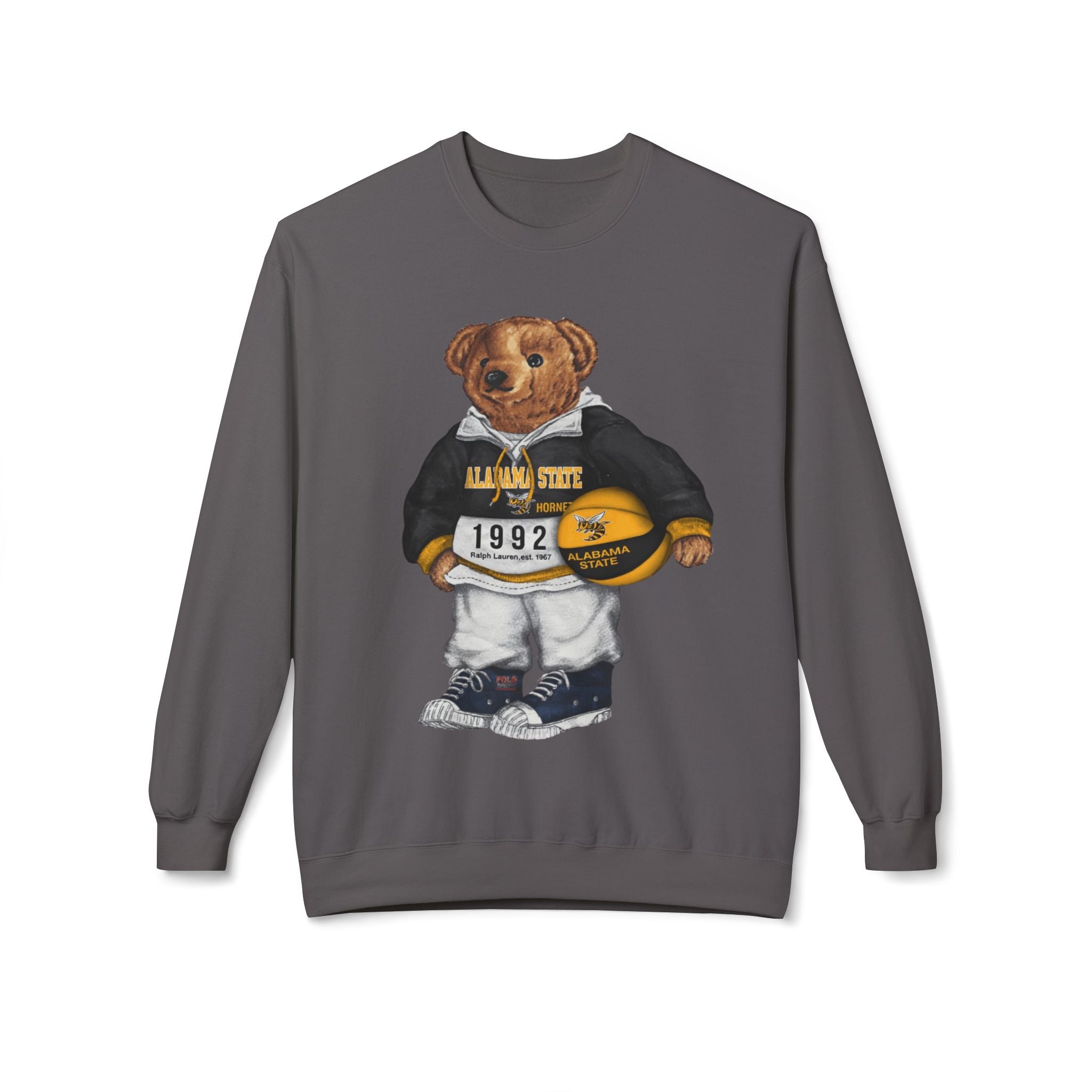 Alabama State Hornets Bear Mascot- HBCU Polo Bear sweatshirt