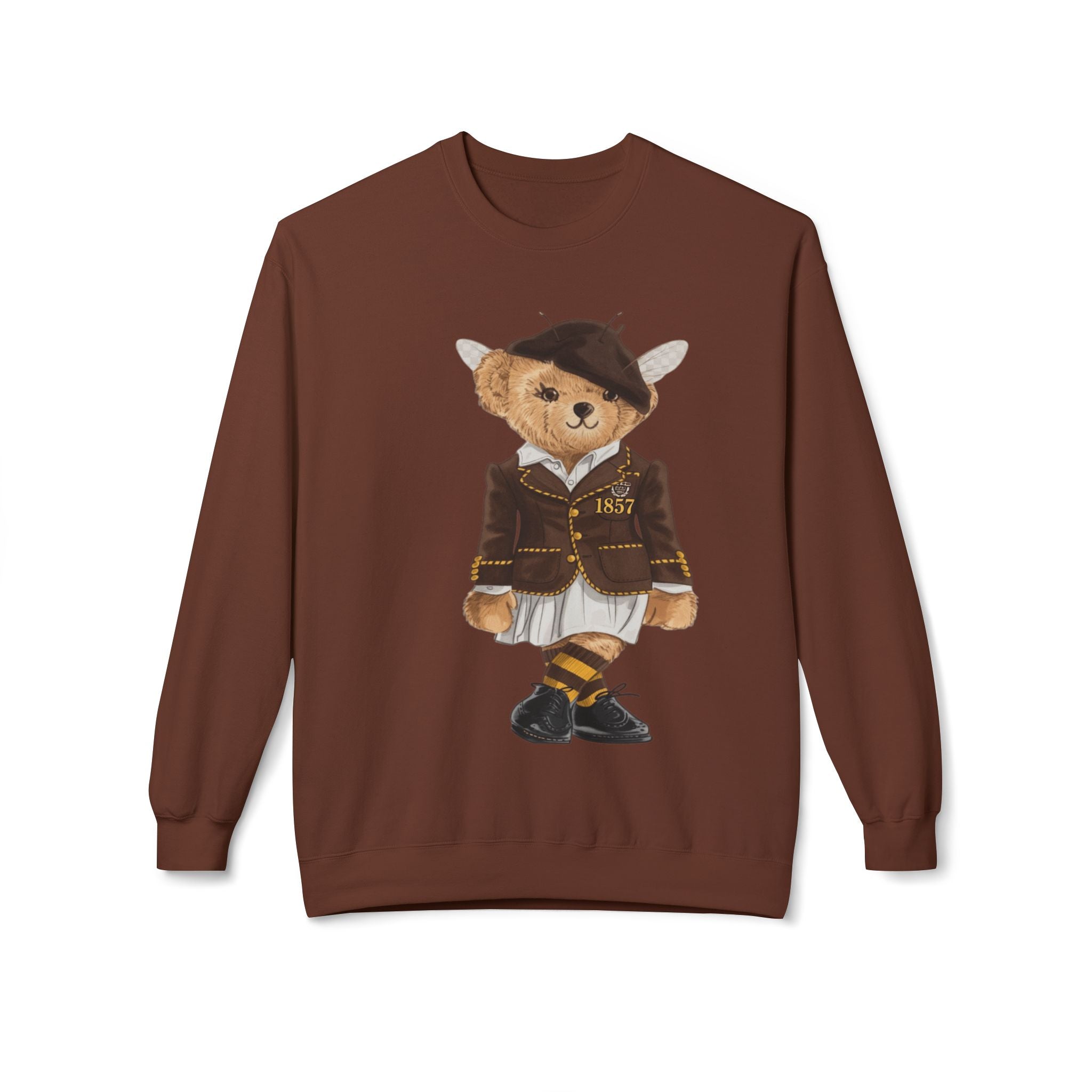 Harris–Stowe HBCU Polo Bear Sweatshirt | HSSU Hornets Teddy | Black Gold Heritage Crew | Yards & Dorms