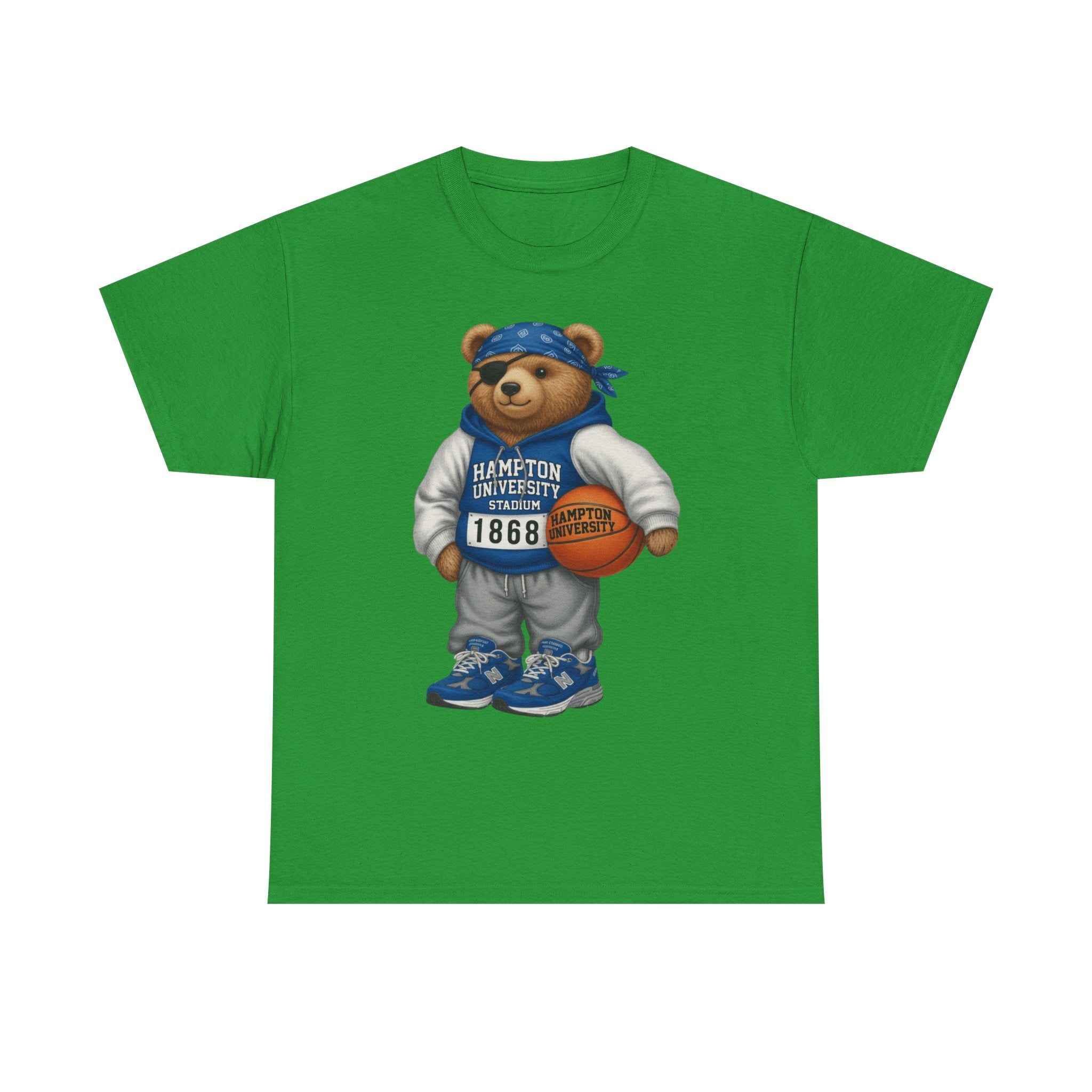 Hampton University Bear Basketball Tee — 1868 Retro Campus Shirt