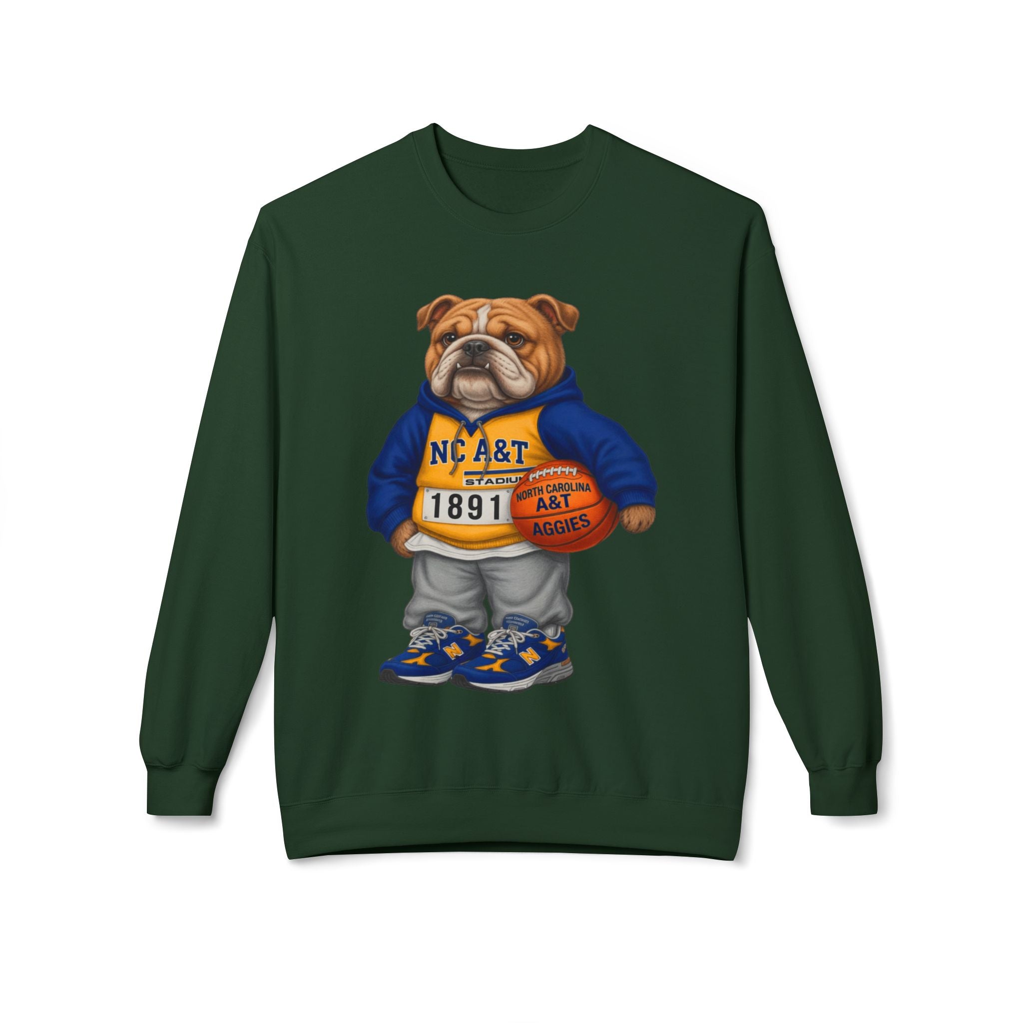 NC A&T Aggies Bulldog Mascot- HBCU Polo Bear sweatshirt