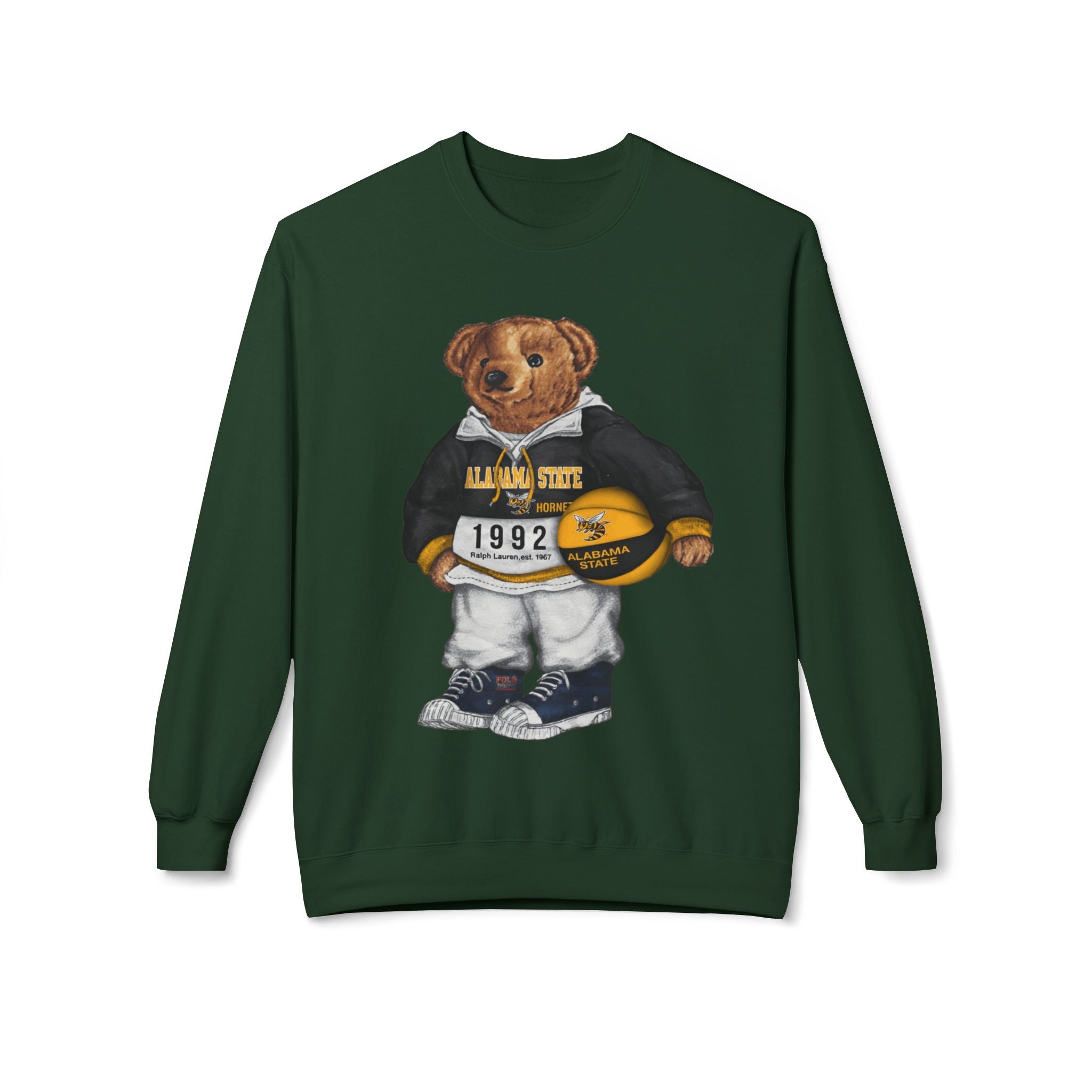 Alabama State Hornets Bear Mascot- HBCU Polo Bear sweatshirt