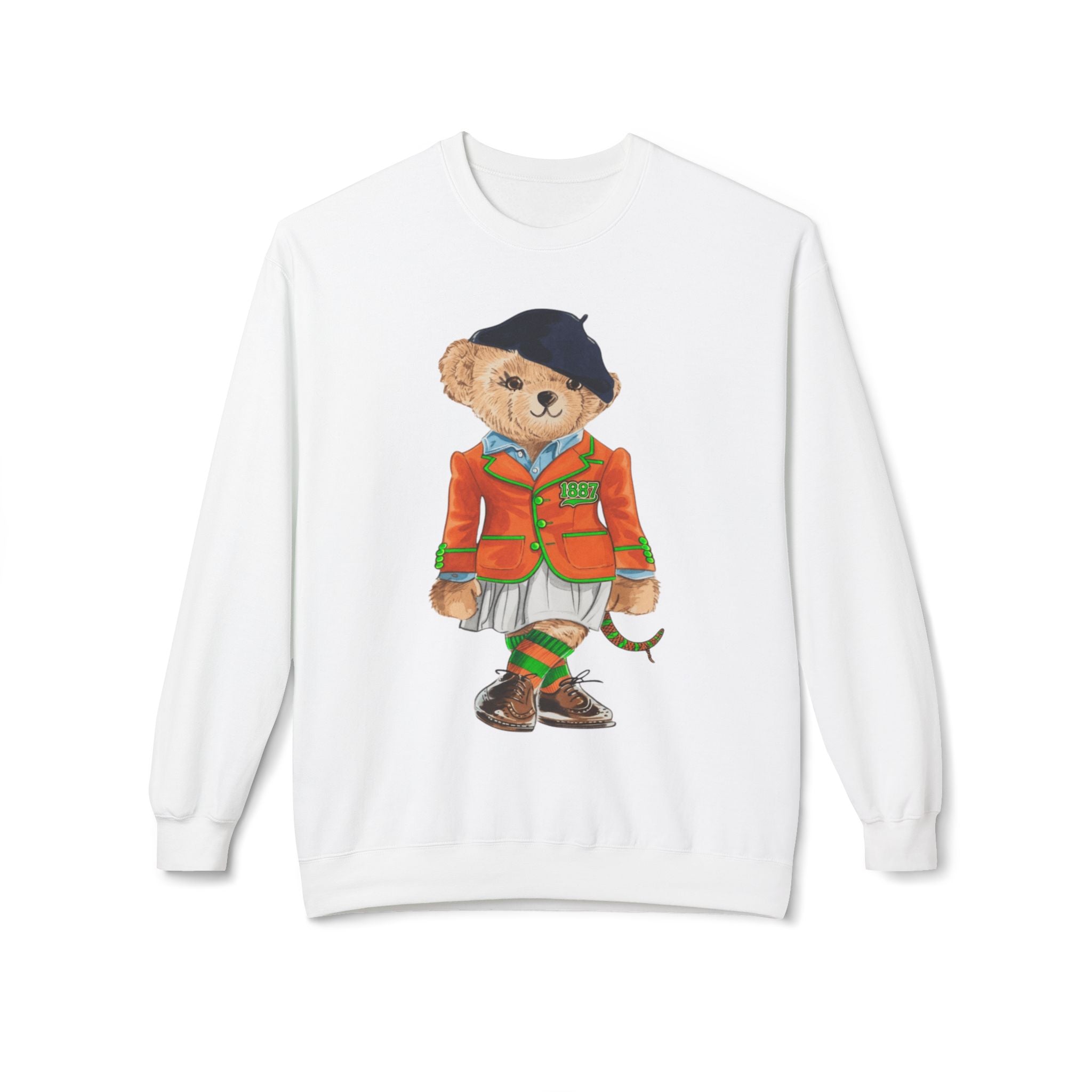 FAMU Polo Bear Sweatshirt | HBCU Teddy Bear Crewneck