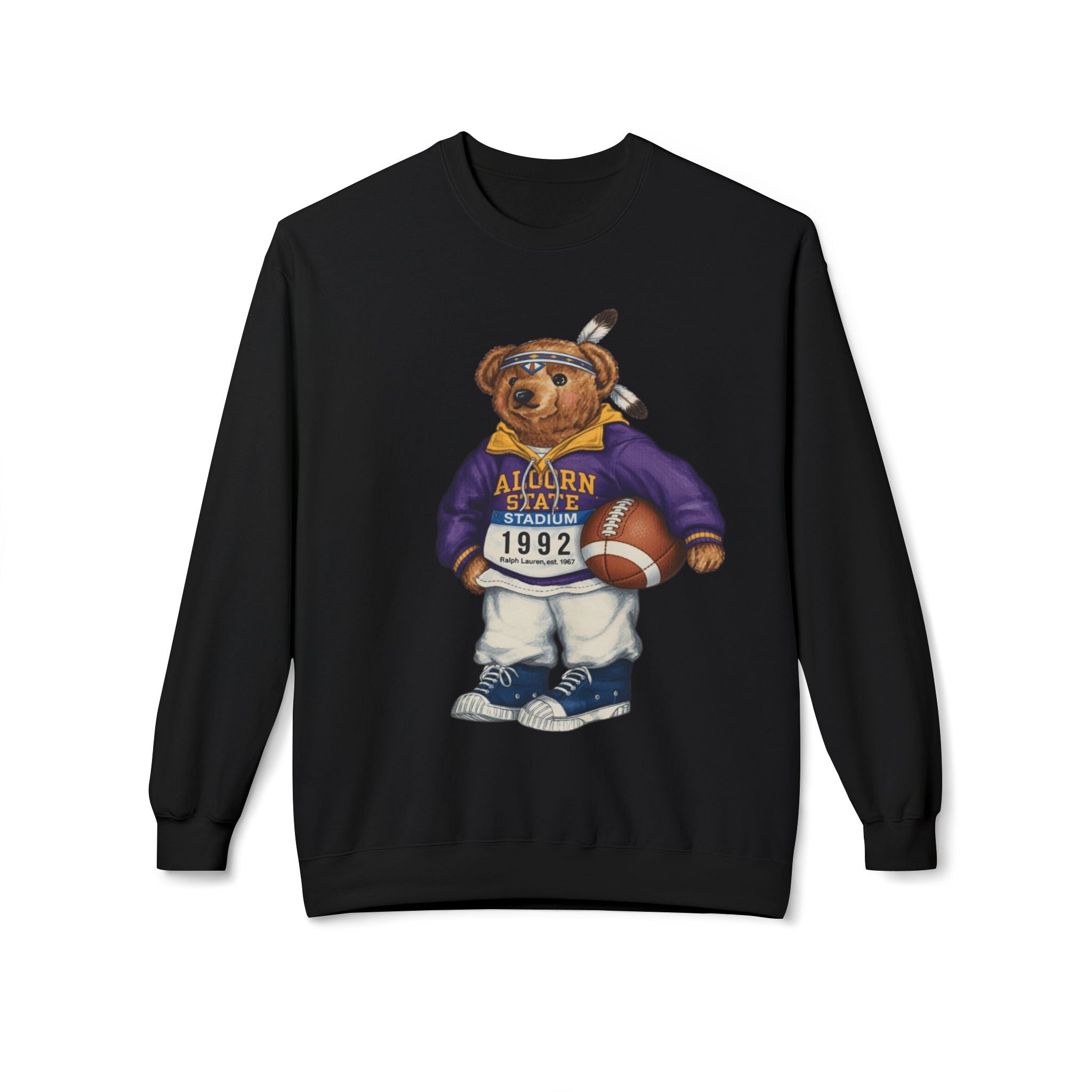 Auburn State Stadium Teddy Bear Mascot 1992- HBCU Polo Bear sweatshirt