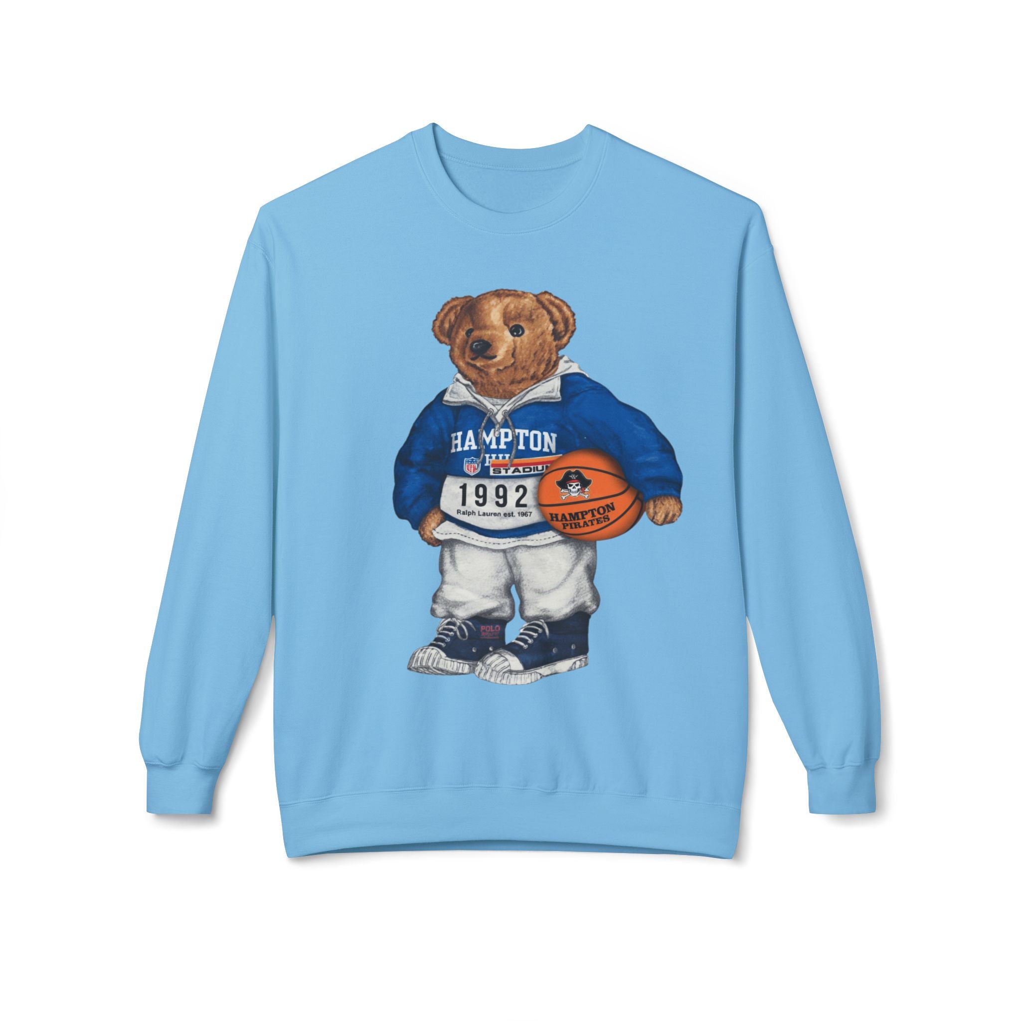 Hampton Pirates Teddy Bear Mascot- HBCU Polo Bear sweatshirt