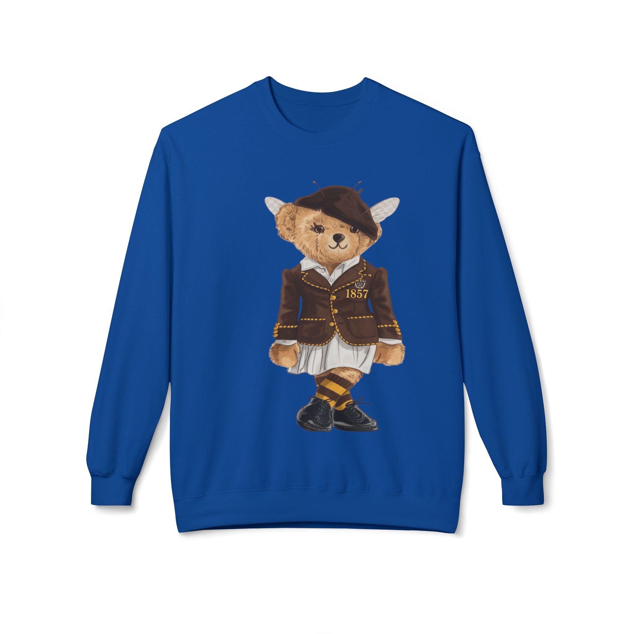 Harris–Stowe HBCU Polo Bear Sweatshirt | HSSU Hornets Teddy | Black Gold Heritage Crew | Yards & Dorms