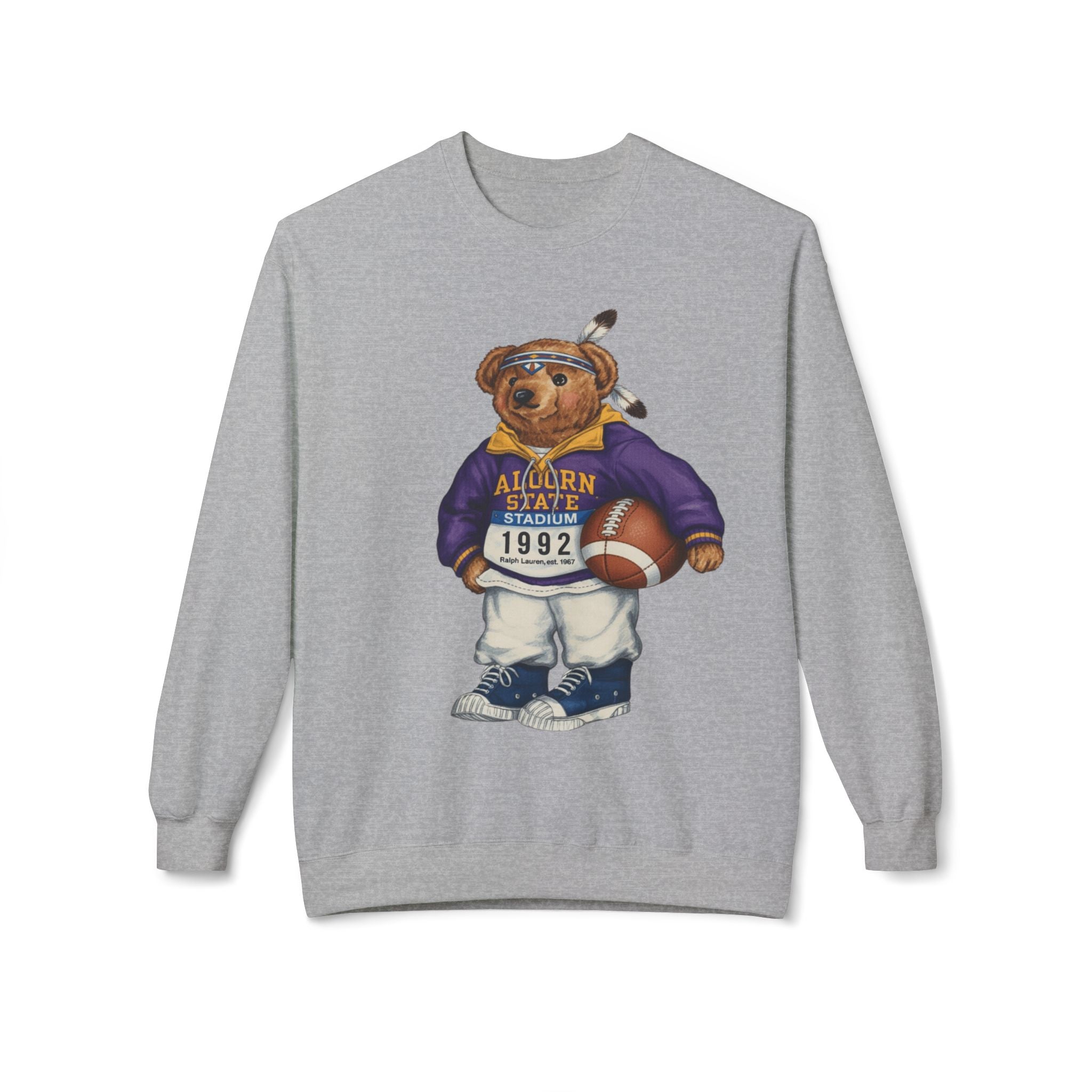 Auburn State Stadium Teddy Bear Mascot 1992- HBCU Polo Bear sweatshirt