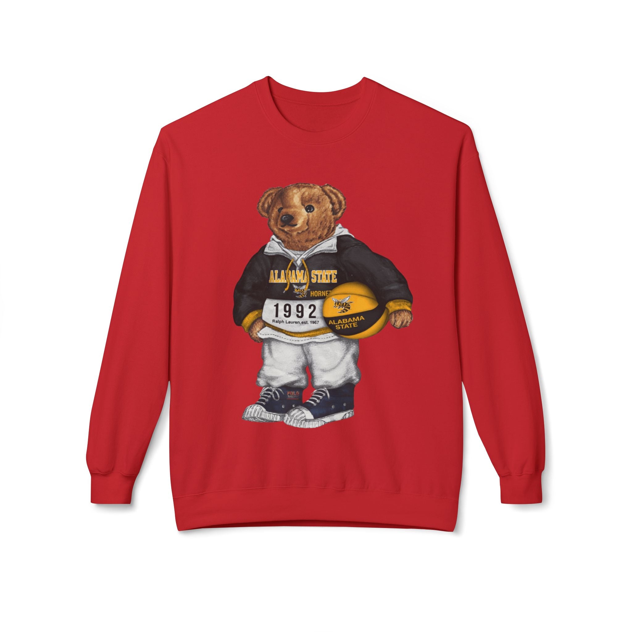 Alabama State Hornets Bear Mascot- HBCU Polo Bear sweatshirt