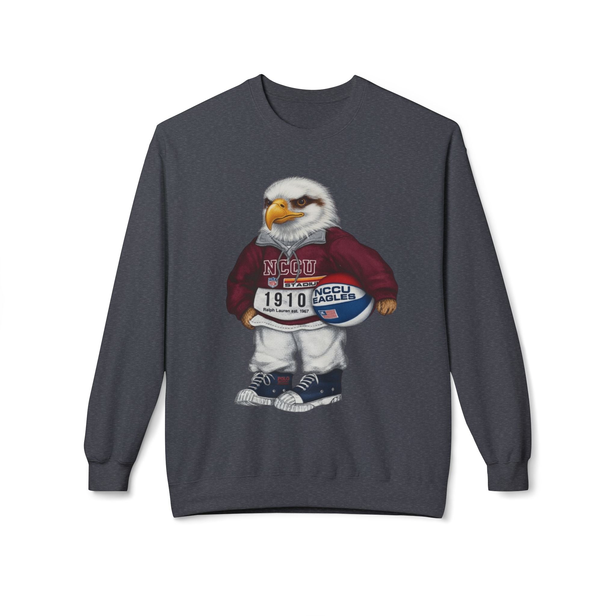 NCCU Eagles Mascot Basketball- HBCU Polo Bear sweatshirt
