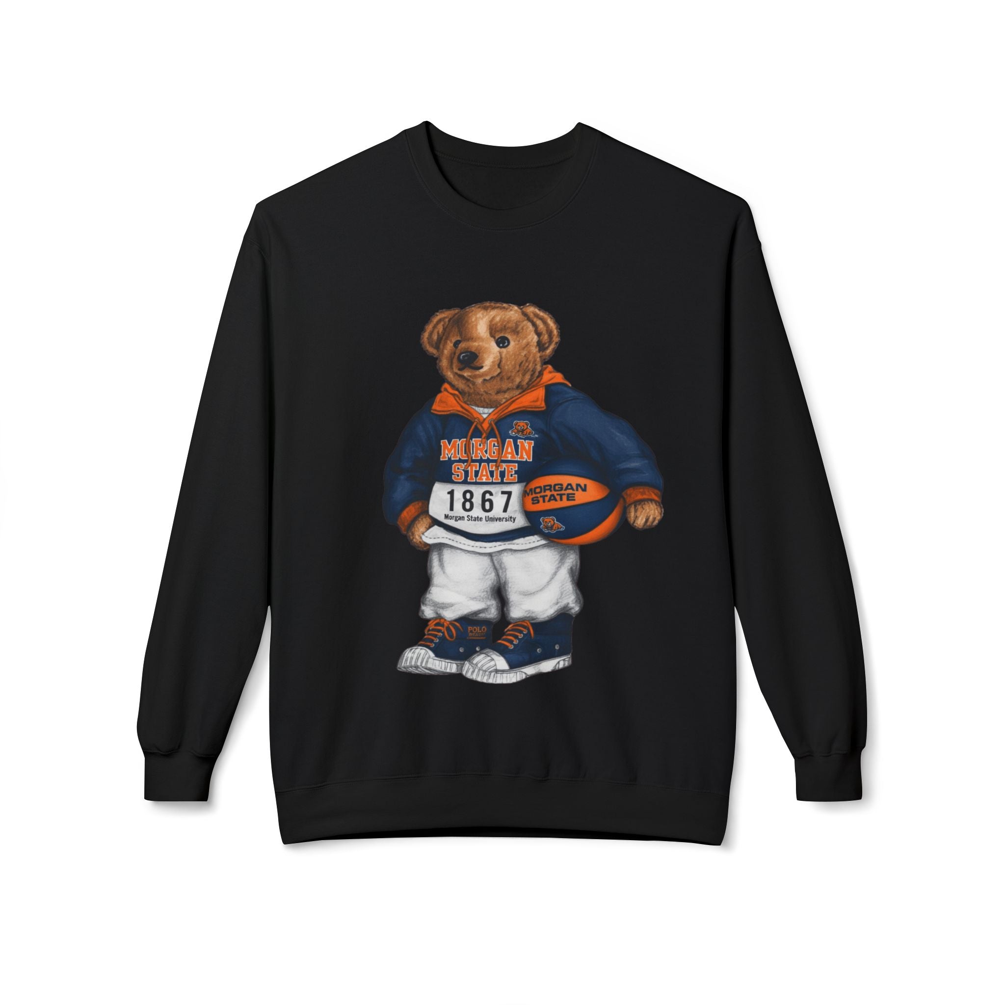 Morgan State University Mascot Bear- HBCU Polo Bear sweatshirt