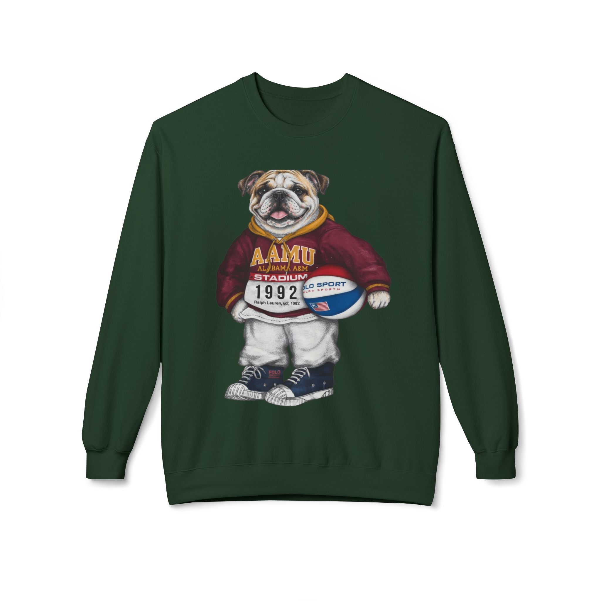 AAMU Bulldog Mascot Stadium Hoodie 1992- HBCU Polo Bear sweatshirt