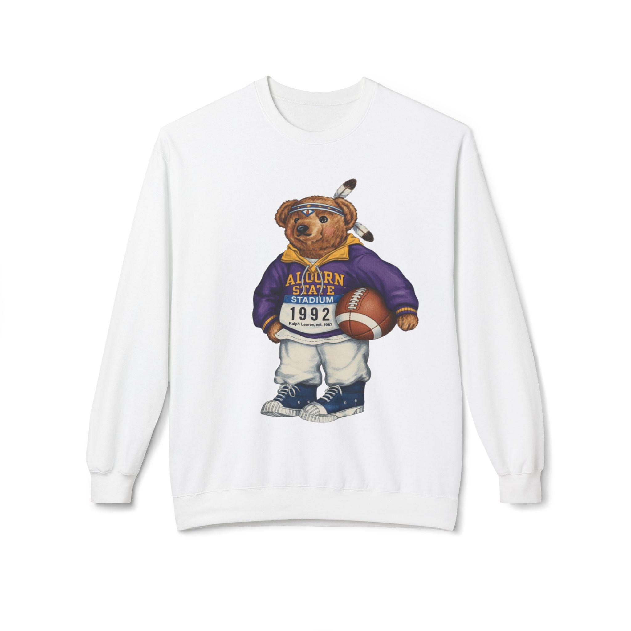 Auburn State Stadium Teddy Bear Mascot 1992- HBCU Polo Bear sweatshirt