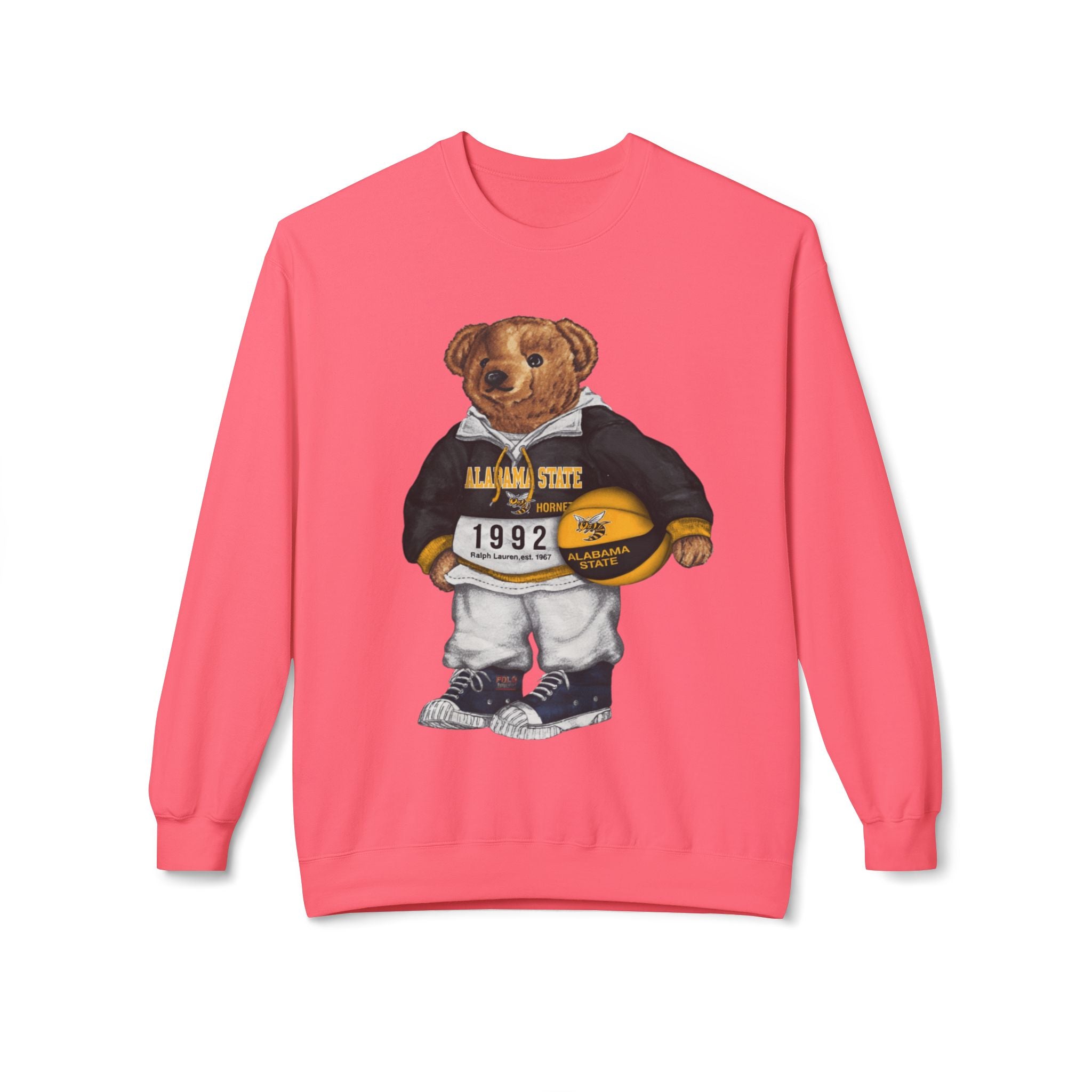 Alabama State Hornets Bear Mascot- HBCU Polo Bear sweatshirt
