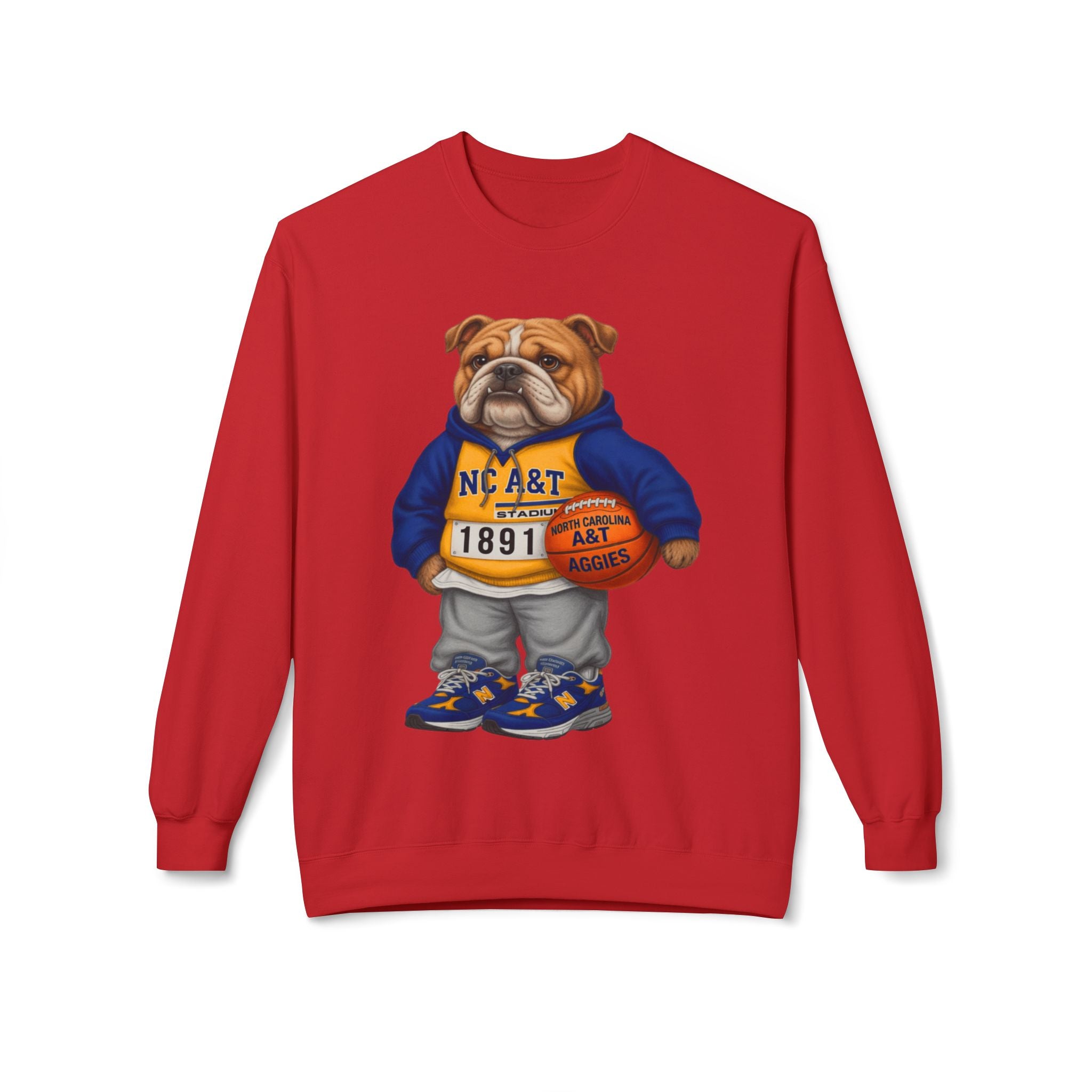 NC A&T Aggies Bulldog Mascot- HBCU Polo Bear sweatshirt