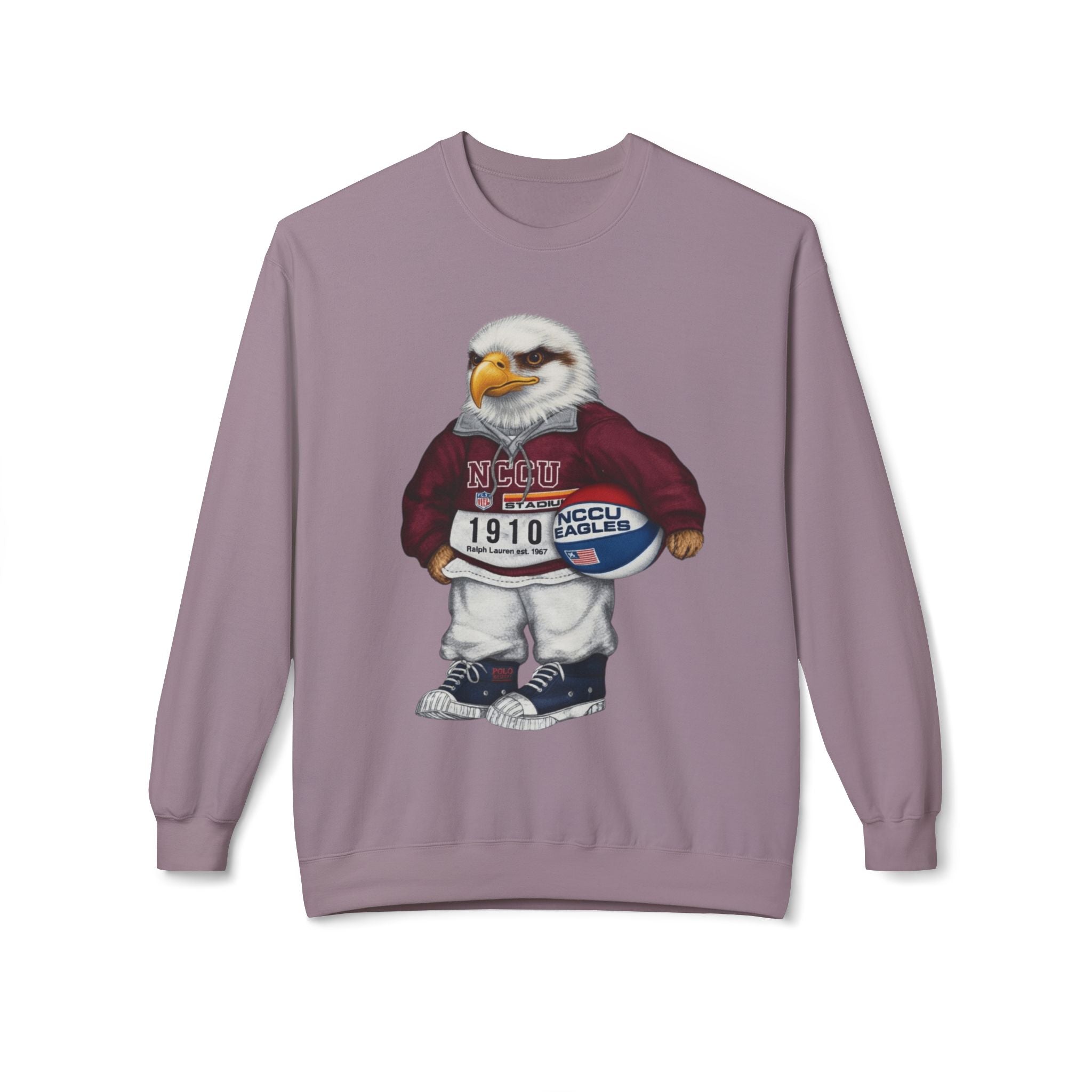 NCCU Eagles Mascot Basketball- HBCU Polo Bear sweatshirt