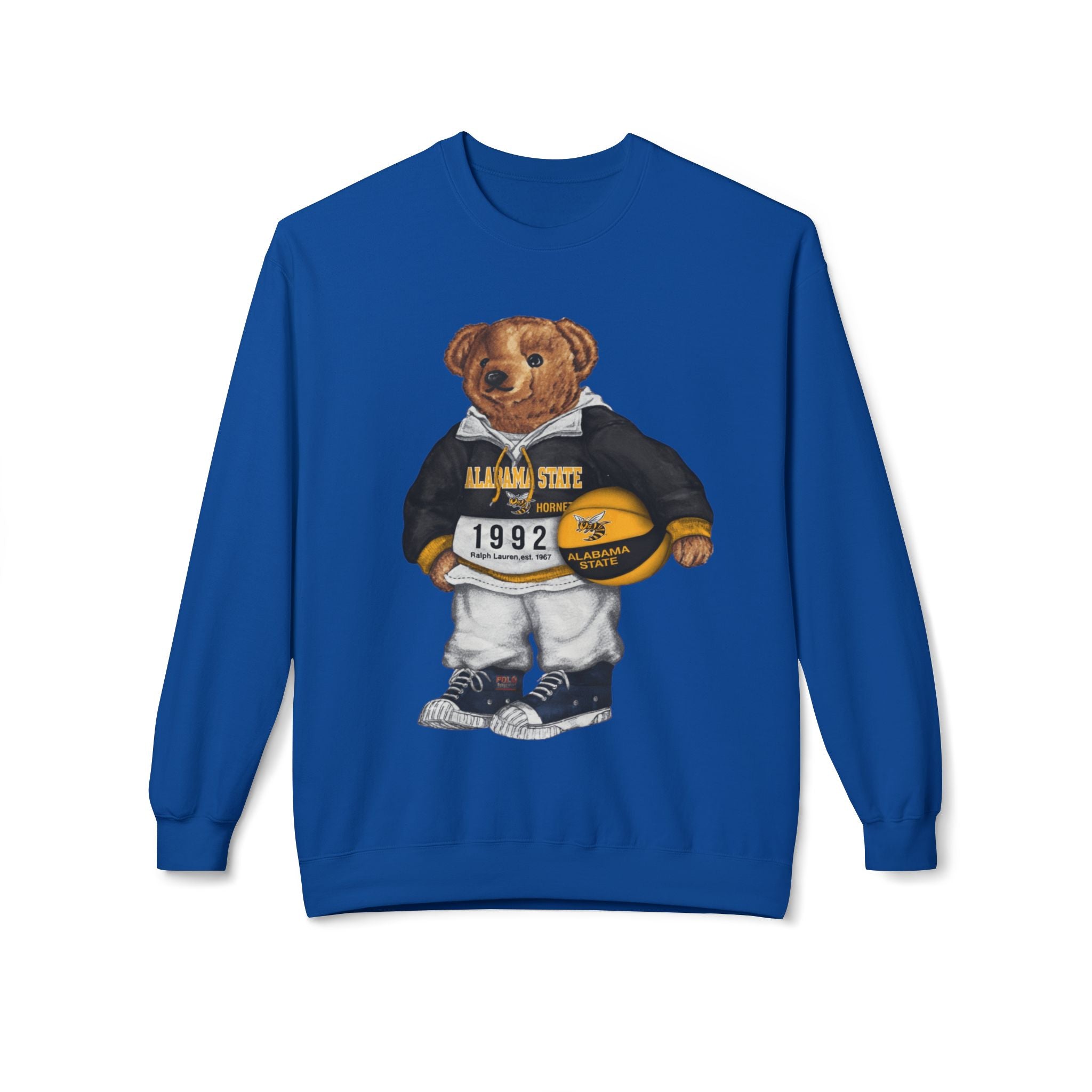 Alabama State Hornets Bear Mascot- HBCU Polo Bear sweatshirt