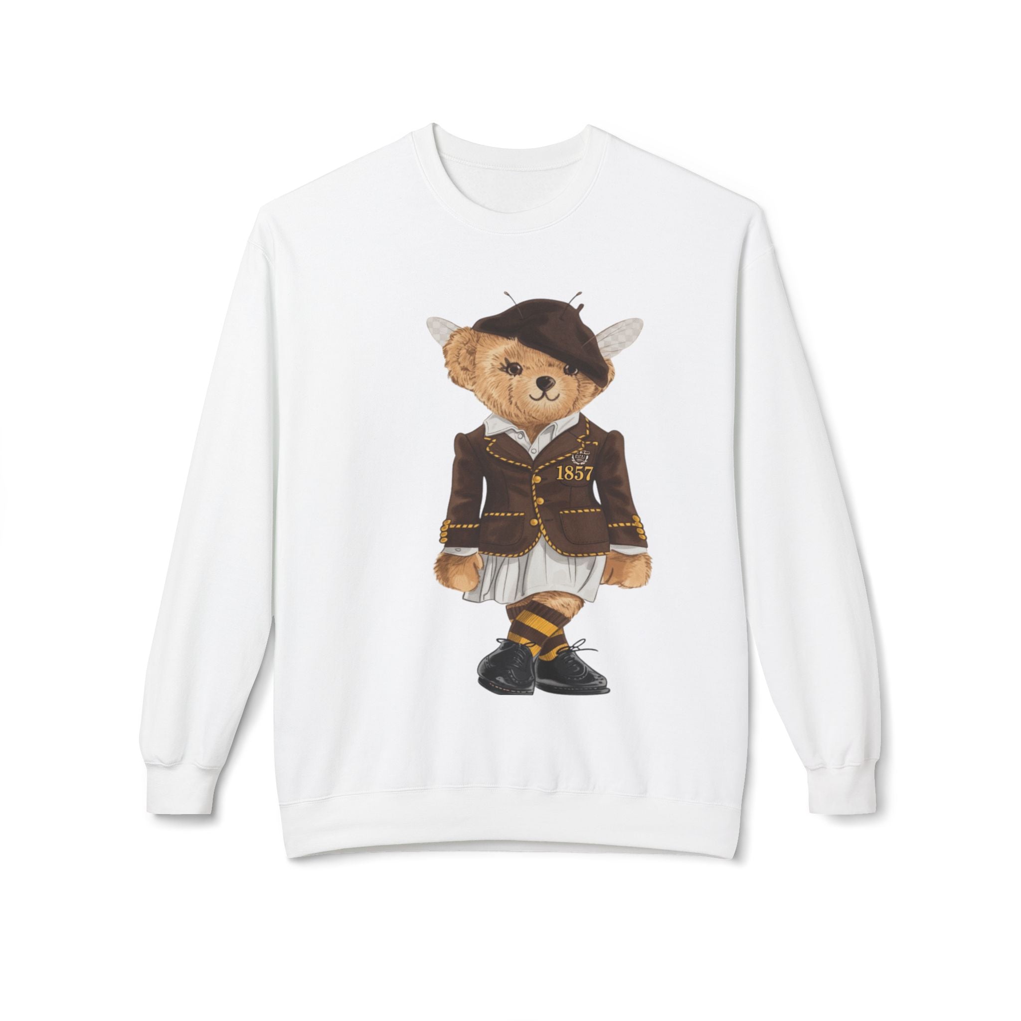 Harris–Stowe HBCU Polo Bear Sweatshirt | HSSU Hornets Teddy | Black Gold Heritage Crew | Yards & Dorms