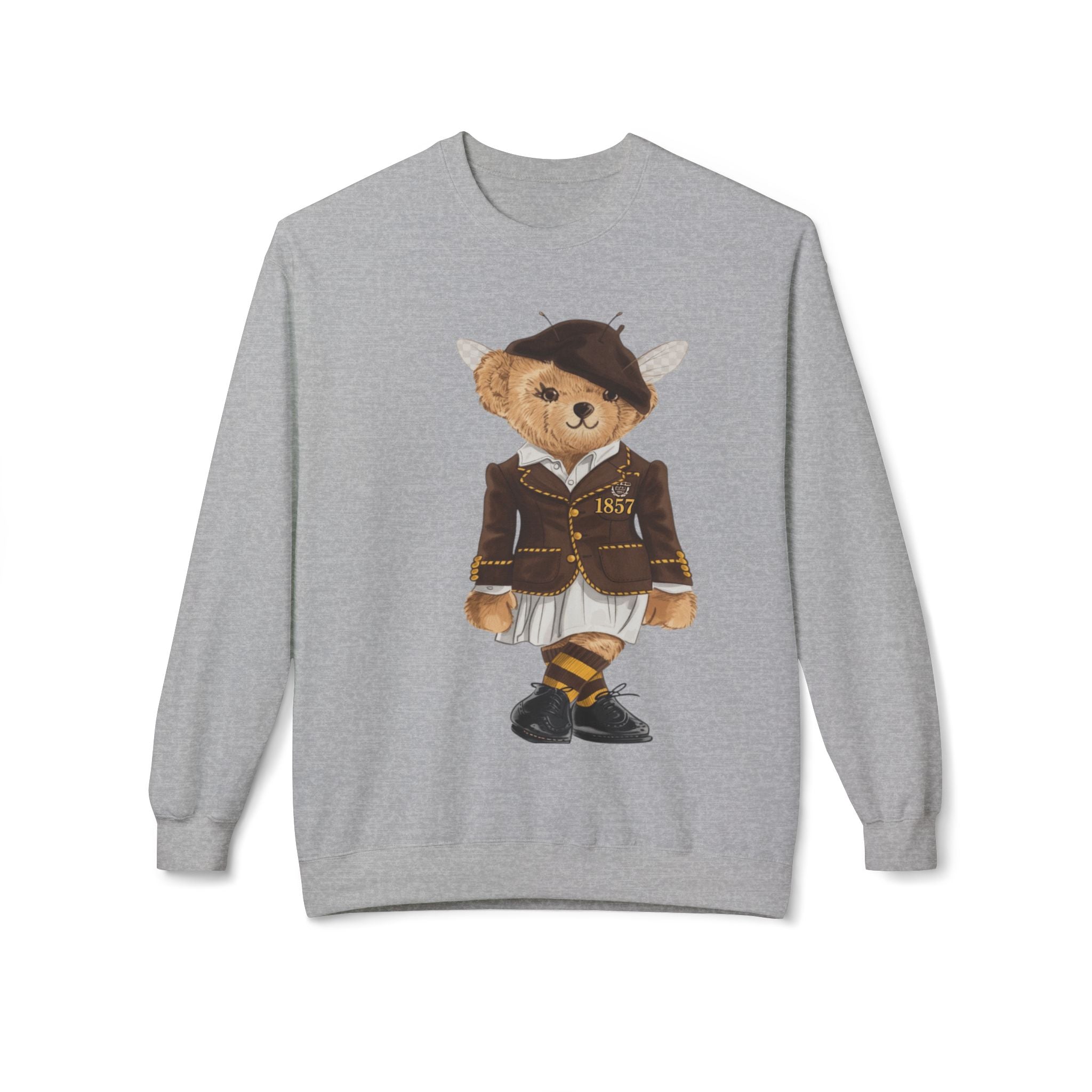 Harris–Stowe HBCU Polo Bear Sweatshirt | HSSU Hornets Teddy | Black Gold Heritage Crew | Yards & Dorms