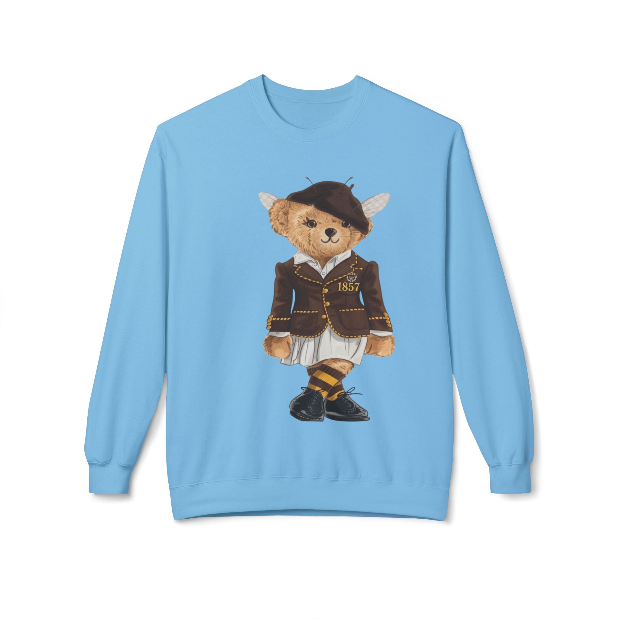 Harris–Stowe HBCU Polo Bear Sweatshirt | HSSU Hornets Teddy | Black Gold Heritage Crew | Yards & Dorms