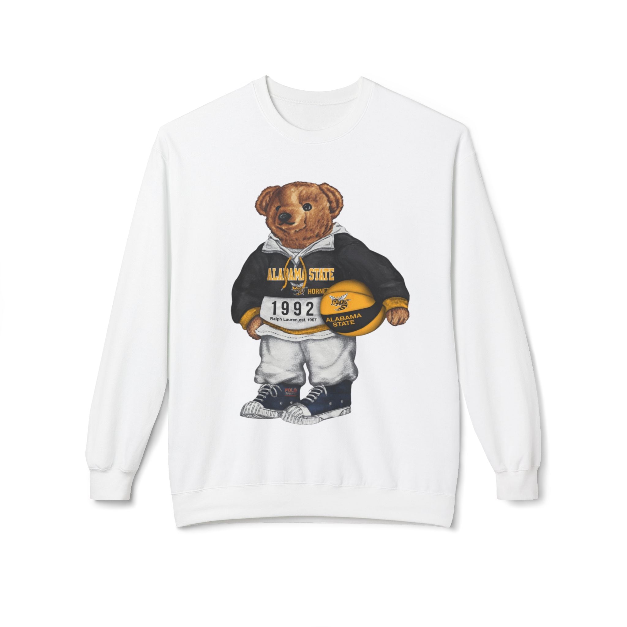 Alabama State Hornets Bear Mascot- HBCU Polo Bear sweatshirt