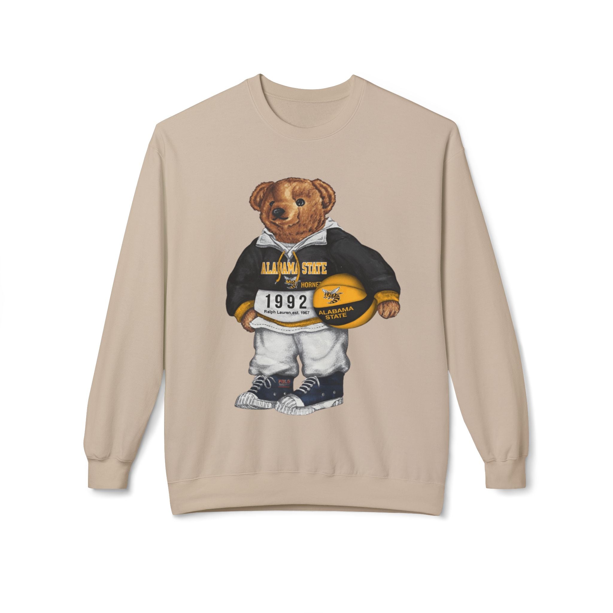 Alabama State Hornets Bear Mascot- HBCU Polo Bear sweatshirt