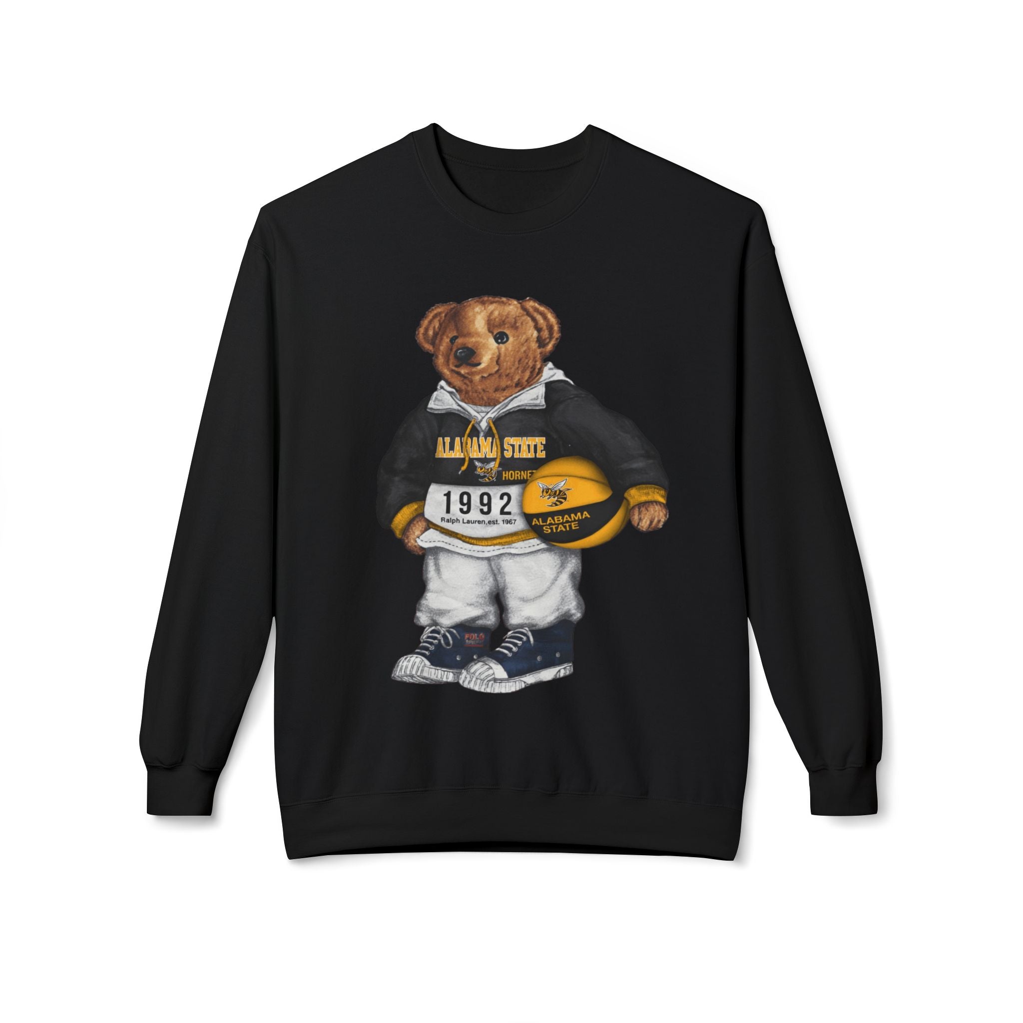 Alabama State Hornets Bear Mascot- HBCU Polo Bear sweatshirt