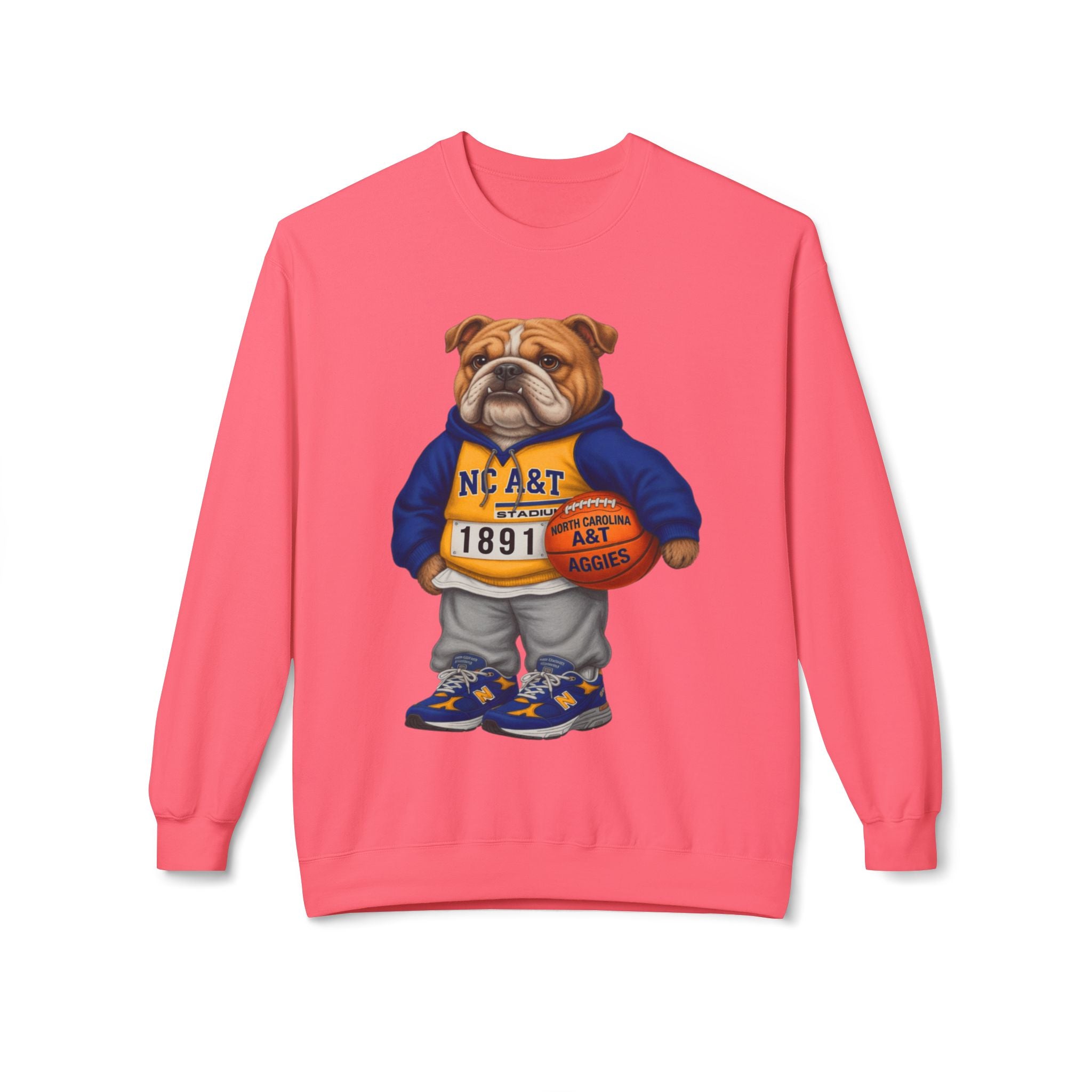 NC A&T Aggies Bulldog Mascot- HBCU Polo Bear sweatshirt