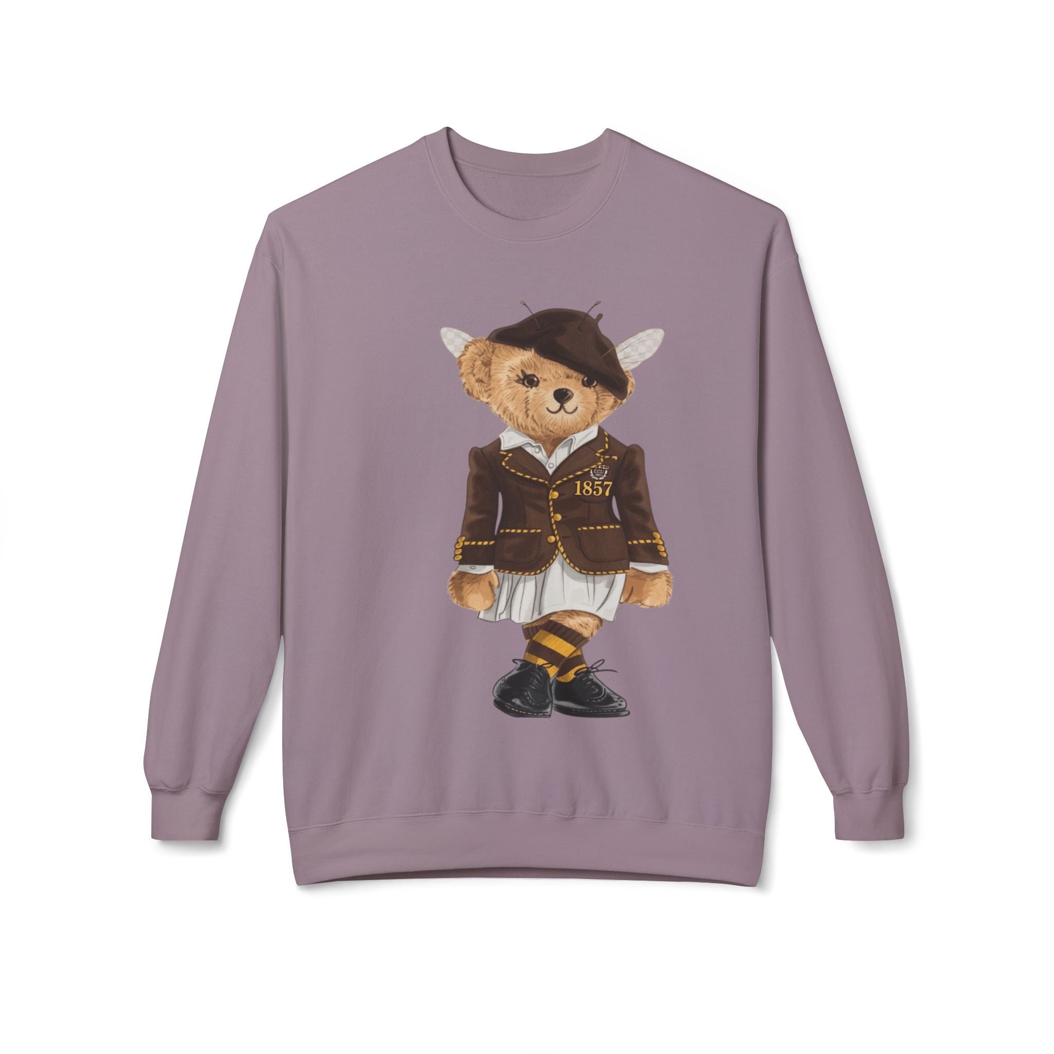 Harris–Stowe HBCU Polo Bear Sweatshirt | HSSU Hornets Teddy | Black Gold Heritage Crew | Yards & Dorms