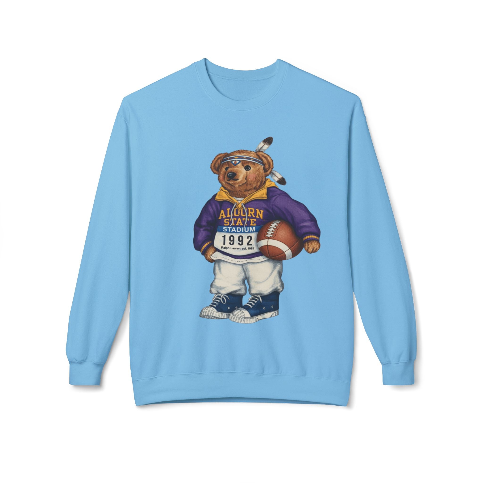 Auburn State Stadium Teddy Bear Mascot 1992- HBCU Polo Bear sweatshirt