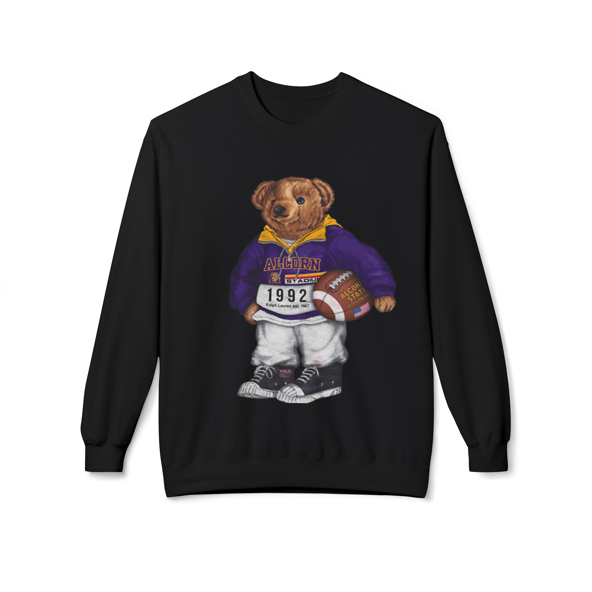 Alcorn State Bear Mascot Football Gear- HBCU Polo Bear sweatshirt