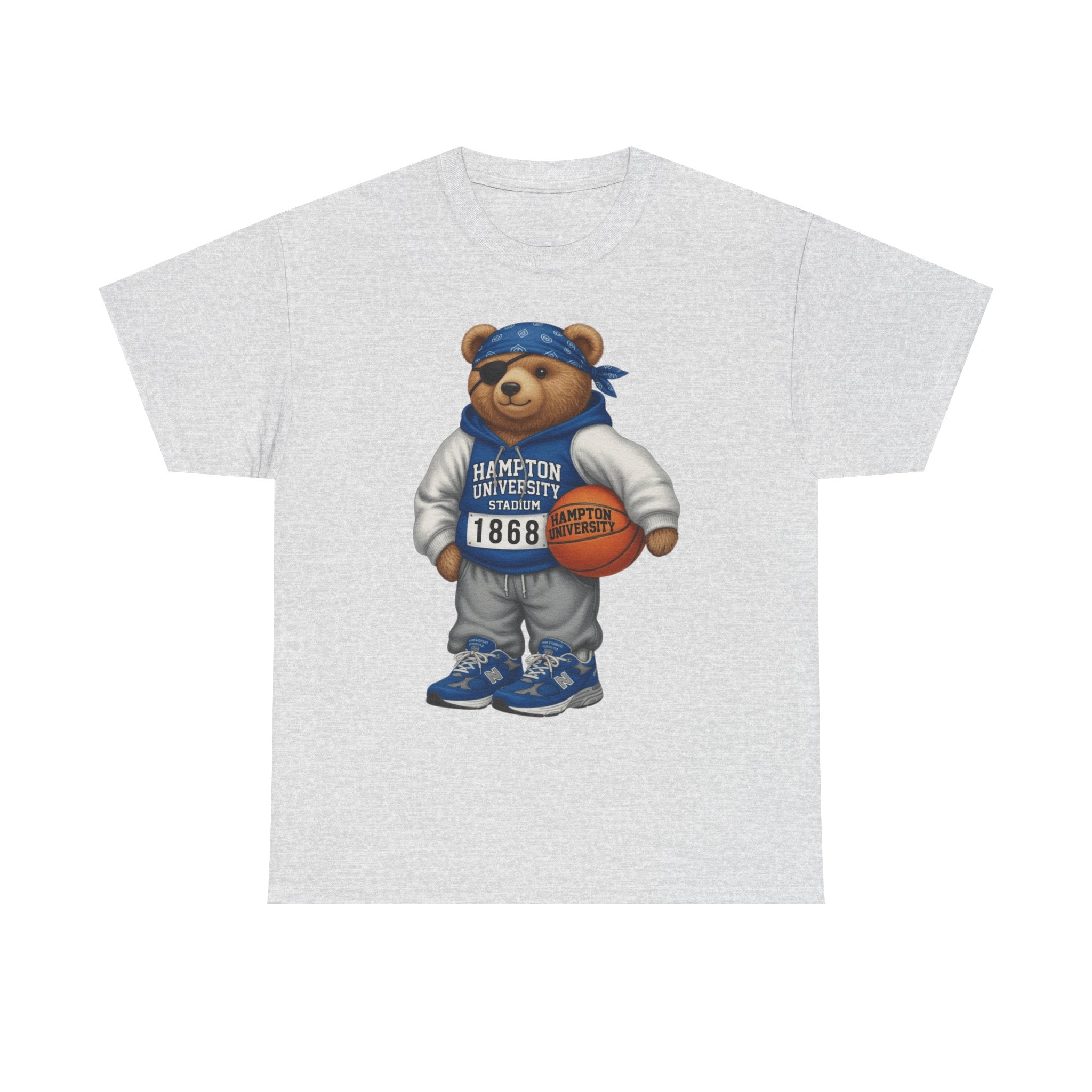 Hampton University Bear Basketball Tee — 1868 Retro Campus Shirt