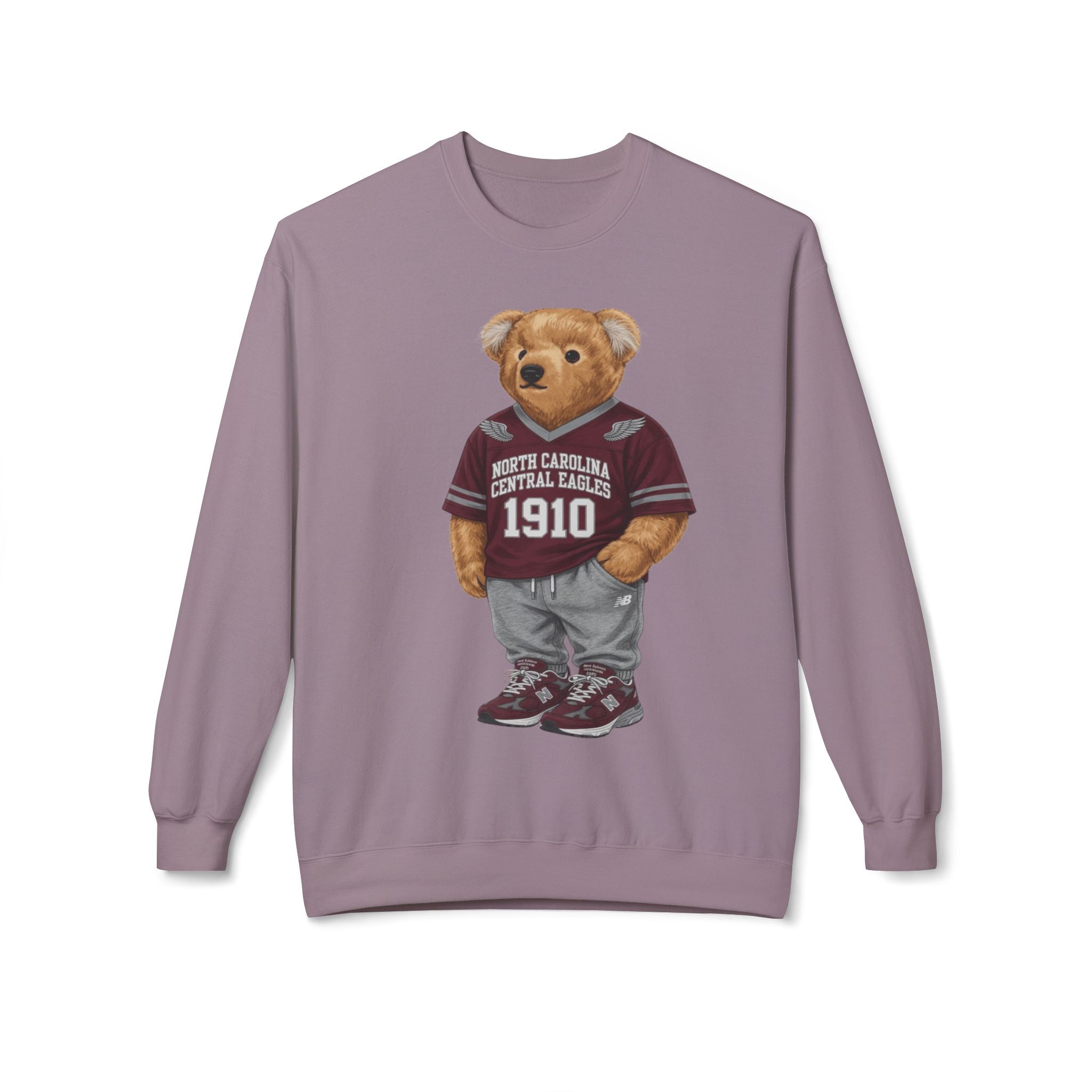 North Carolina Central Eagles Teddy Bear Mascot- HBCU Polo Bear sweatshirt